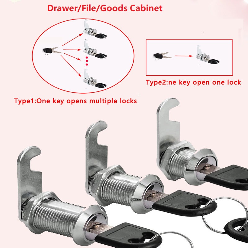 Furniture Hardware Cam Lock - Замки для картотеки/товаров/ящиков с 2-мя ключами,
