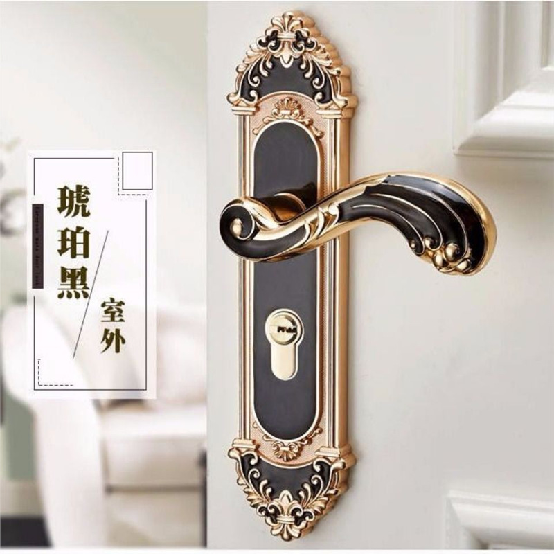 Furniture Hardware Locks - Дверная ручка-замок в европейском стиле, бесшумная,