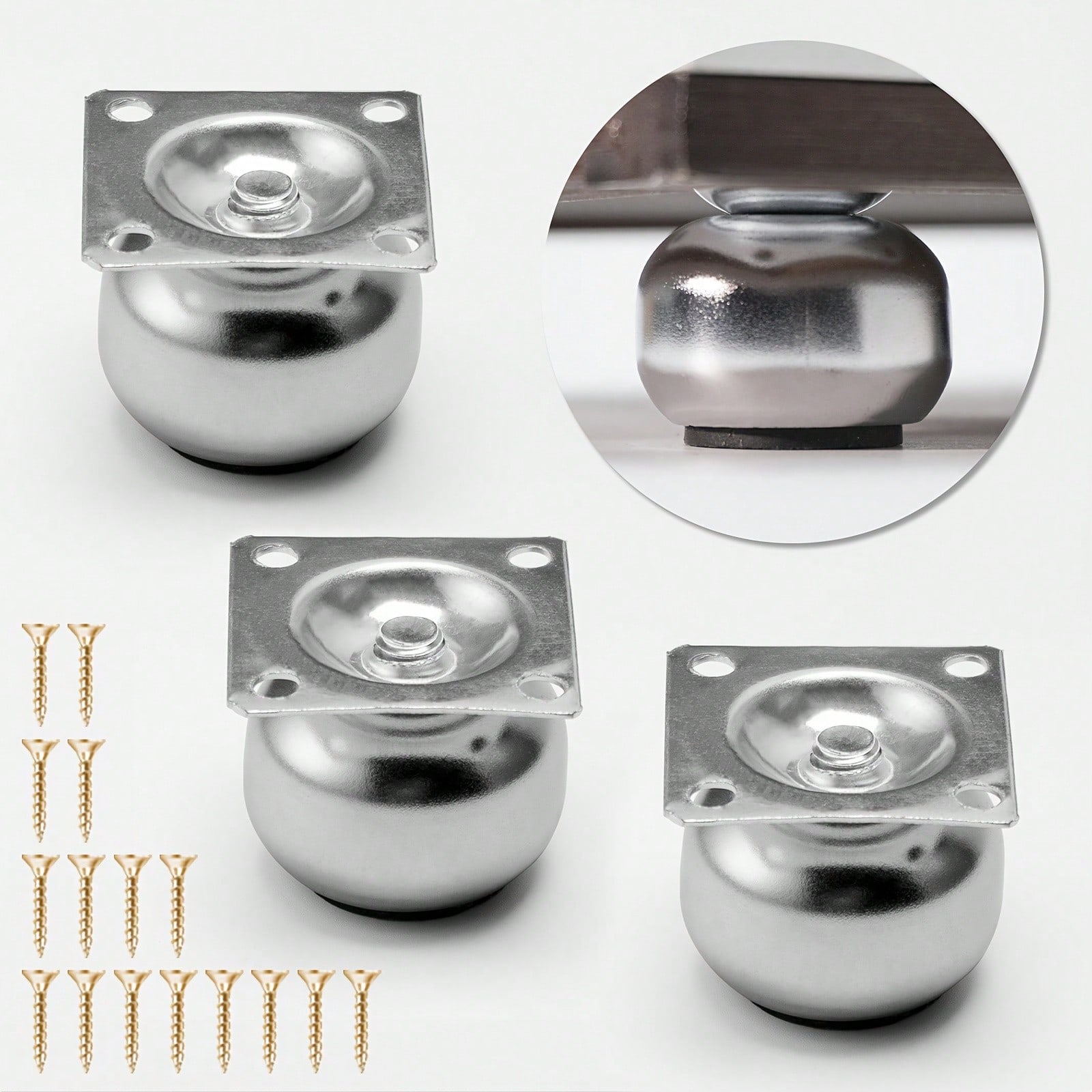 Furniture Leg Set - [4 металлические мебельные ножки] 4 полированных