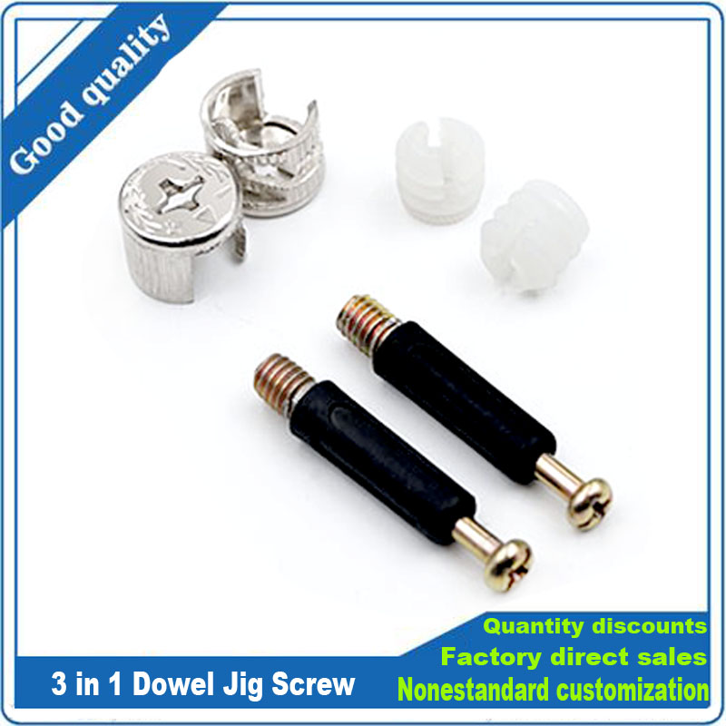 Furniture Hardware Cam Lock - Набор для соединения мебели 3-в-1: эксцентриковые