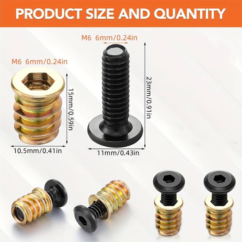 Furniture Hardware Tools - 10 шт., гайки, резьбовые вставки, комбинированный