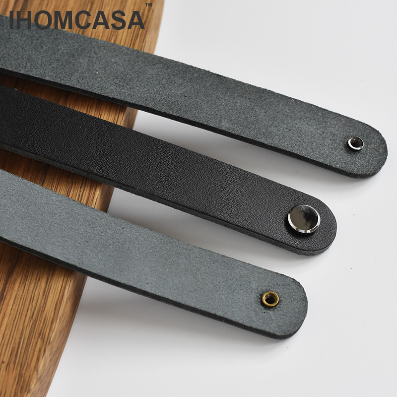 IHOMCASA черные кожаные ручки  – обзор и цена Furniture Rotating Hardware