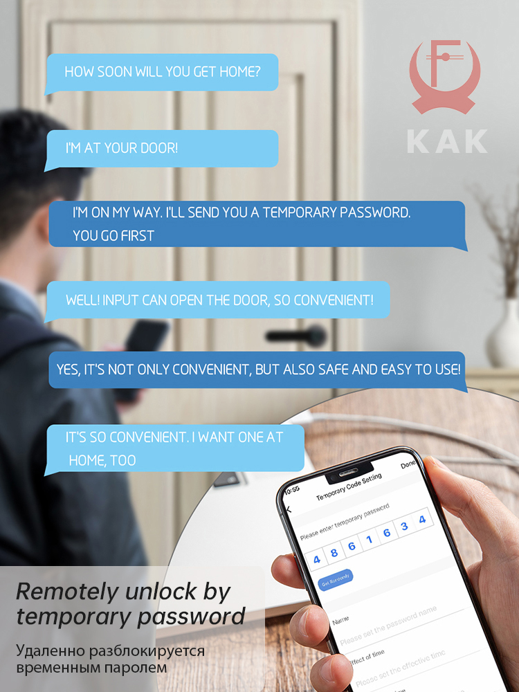 Дверной смарт-замок KAK, биоме – обзор и цена Furniture Hardware Fittings